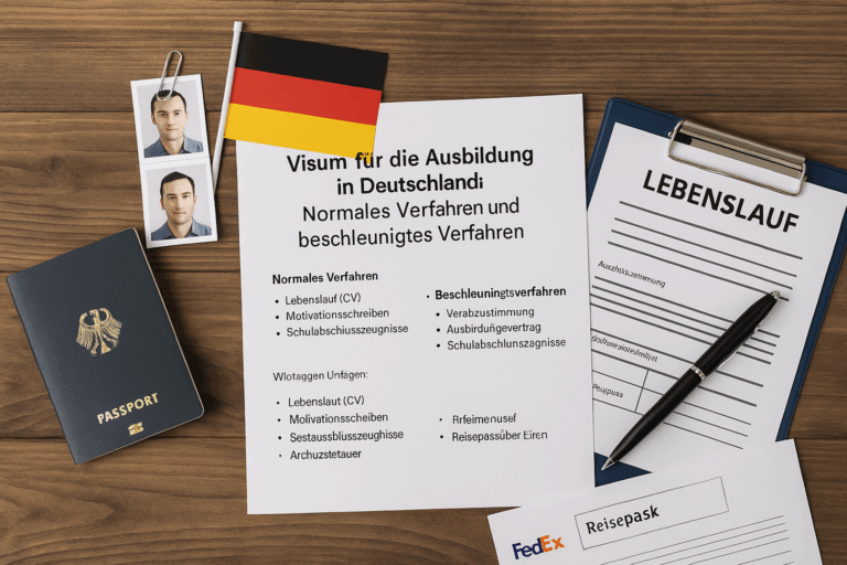 Visum für die Ausbildung in Deutschland: Normales Verfahren und beschleunigtes Verfahren